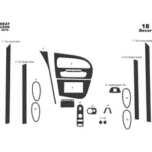 Mars Cockpit Design Seat Leon Piano Black Kaplama 2010 - 2014 Arası 18 Parça Karbon