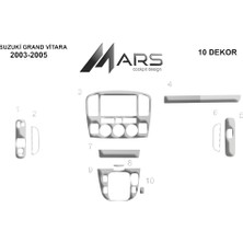 Mars Cockpit Design Suzuki Grand Vitara Konsol-Torpido Kaplama 2003-2005 10 Parça Alüminyum