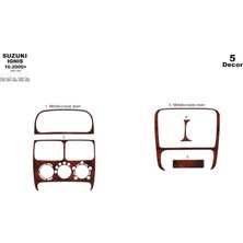 Mars Cockpit Design Suzuki Ignis Konsol-Torpido Kaplama 2000-2003 5 Parça Maun