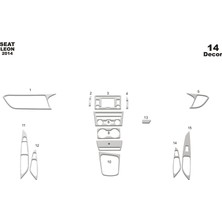 Mars Cockpit Design Seat Leon Piano Black Kaplama 2014 10 Parça  Alüminyum