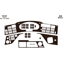 Mars Cockpit Design Setra S 417 Hdh Konsol-Torpido Kaplama 2002 35 Parça Koyu Meşe