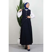 Meyra Yelek Etekli Takım Lacivert