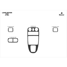 Mars Cockpit Design Rover Mgf Konsol-Torpido Kaplama 1996-2000 4 Parça Karbon