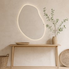 Aypars Atölye Asimetrik LED Ayna – Doğal Form Organik Tasarım Duvar Aynası