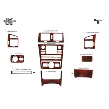 Mars Cockpit Design Seat Ibiza Konsol-Torpido Kaplama 1999-2002 Arası 9 Parça Maun