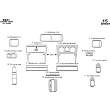 Mars Cockpit Design Seat Toledo - Leon  Konsol-Torpido Kaplama 1999 - 2002 Arası Alüminyum