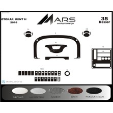 Mars Cockpit Design Otokar Kent H Konsol-Torpido Kaplama 2010 35 Parça Piano Black