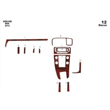 Mars Cockpit Design Volvo S60 Uyumlu Konsol-Torpido Kaplama 2012 12 Parça Maun