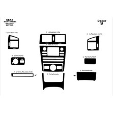 Mars Cockpit Design Seat Ibiza Konsol-Torpido Kaplama 1999-2002 Arası 9 Parça Piano Black