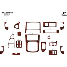 Mars Cockpit Design Ssangyong Musso Konsol-Torpido Kaplama 1996-1999 17 Parça Maun