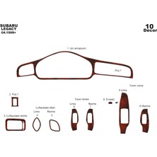 Mars Cockpit Design Subaru Legacy Konsol-Torpido Kaplama 1999-2004 10 Parça Maun