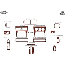 Mars Cockpit Design Seat Toledo - Leon  Konsol-Torpido Kaplama 1999 - 2002 Arası Maun