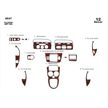 Mars Cockpit Design Seat Altea - Toledo Konsol-Torpido Kaplama 2004 12 Parça Maun