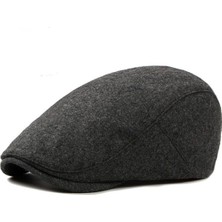 Rupen Kraft Kışlık Kaşe Kumaş Unisex Kasket Şapka Standart Beden