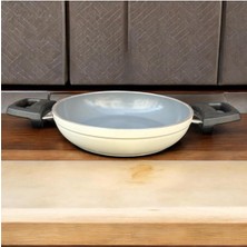 Peramari Hascevher Ezme Bio Granit 18 cm Yumurta Sahanı Krem