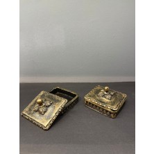 Peramari Dekoratif Polyester Ikili Takı Seti Gold Eskitme