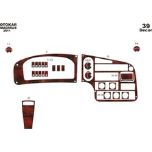 Mars Cockpit Design Otokar Magirus Konsol-Torpido Kaplama 2010 39 Parça Maun