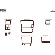 Mars Cockpit Design Toyota Corolla Alüminyum Kaplama 1992-1997 7 Parça  Maun