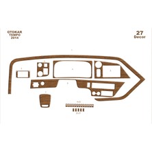 Mars Cockpit Design Otokar Tempo Konsol-Torpido Kaplama 2014 27 Parça Açık Meşe