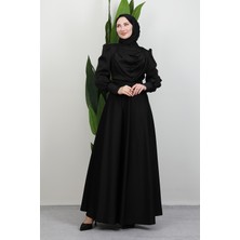 Önü Degaje Elbise Siyah