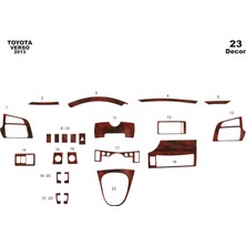 Mars Cockpit Design Toyota Verso Konsol-Torpido Kaplama 2013 23 Parça Maun