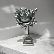 Peramari Dekoratif Polyester Tekli Dik Gül Çiçek Gold Sade