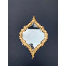Peramari Dekoratif Polyester Damla Tekli Ayna Gold