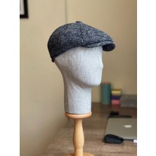Rupen Kraft Standart Kışlık Yün Ingiliz Kasket Dökümlü Peaky Blinders Model Erkek Kasket Kırçıllı Kasket