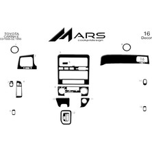 Mars Cockpit Design Toyota Carina 1995-1998 Konsol-Torpido Kaplama 16 Parça Piano Black