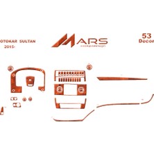 Mars Cockpit Design Otokar Sultan Konsol-Torpido Kaplama 2015 Sonrası 53 Parça Maun