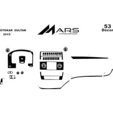 Mars Cockpit Design Otokar Sultan Konsol-Torpido Kaplama 2015 Sonrası 53 Parça Piano Black
