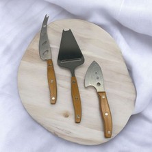 Peramari Bernardo Naturel Bamboo Line 3 Lü Peynir Bıçağı Seti