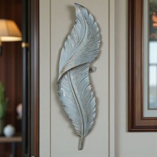 Peramari Dekoratif Polyester Tekli Duvara Asmalı Dikyaprak Krem Eskitme