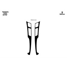 Mars Cockpit Design Toyota Yaris Konsol-Torpido Kaplama 2005-2009 2 Parça Piano Black