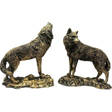 Peramari Dekoratif Polyester Ikili Kurt Biblo Gold Eskitme