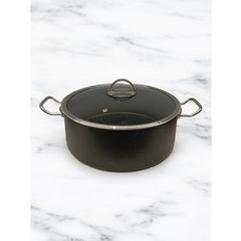 Peramari Tuna House Granit Derin Tencere  26 cm  Siyah