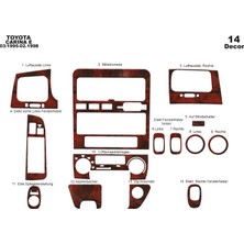 Mars Cockpit Design Toyota Carina E Konsol-Torpido Kaplama 1995-1998 14 Parça Maun