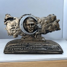 Peramari Dekoratif Polyester Atatürklü Türkiye Haritası Gold Eskitme