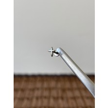 Rupen Kraft 316 L Cerrahi Çelik Anti Alerjik 8 mm Haç Model Sabret Dudak ve Kıkırdak Piercingi