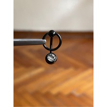 Rupen Kraft 316 L Cerrahi Çelik Halka Detaylı Taşlı Göbek Piercingi