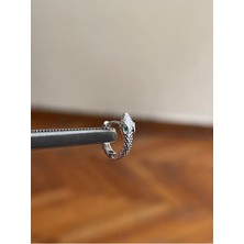 Rupen Kraft 316 L Cerrahi Çelik Zirkon Taşlı Yılan Detaylı Kıkırdak Helix Tragus Piercingi