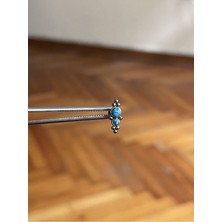 Rupen Kraft 316 L Cerrahi Çelik Dudak Kıkırdak Helix Tragus Piercingi fruze Taşı Detaylı Piercing