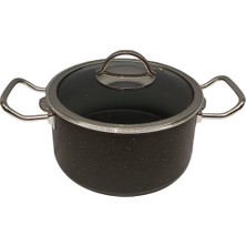 Peramari Tuna House Granit Derin Tencere  18 cm  Siyah