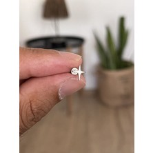 Rupen Kraft 316 L Cerrahi Çelik Tragus Helix Kıkırdak Conch Minimal Kutup Yıldızı Piercing