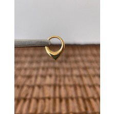 Rupen Kraft 316 L Cerrahi Çelik Anti Alerjik V Model 8 mm x 1.2mm Altın Kilitli Halka Piercing