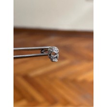 Rupen Kraft 316 L Cerrahi Çelik Dudak Piercing Kıkırdak Helix Tragus Conch Zirkon Taşlı Kuru Kafa Piercing