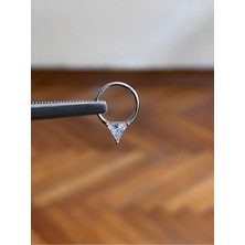 Rupen Kraft 316 L Cerrahi Çelik Menteşeli Üçgen Pırlanta Model Kıkırdak Helix Tragus Conch Özel Tasarım Piercing