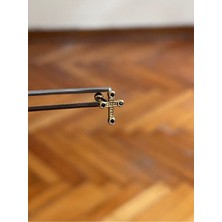 Rupen Kraft 316 L Cerrahi Çelik Dudak Piercing Kıkırdak Helix Tragus Conch Piercingi Haç Model Piercing