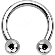 Rupen Kraft 316 Cerrahi Medikal Çelik Tragus , Kıkırdak ve Septum Piercing ( M Beden )(Gümüş Renk )