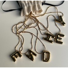 EK ACCESSORY Bubble Çelik Harf Kolye